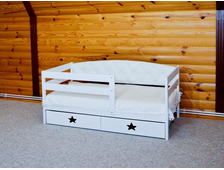 Кровать-софа (массив) кож. спинка