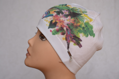 Итальянская вязаная шапка с рисунком фото