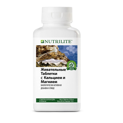 NUTRILITE Жевательные таблетки с кальцием и магнием 80 таблеток