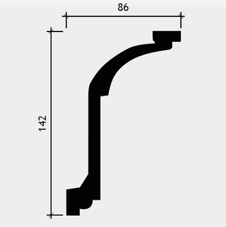 Карниз 1.50.166 - 142*86*2000мм
