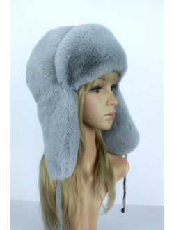 Ушанка "Эскимо" цвет серо-голубой