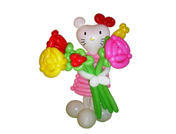Букет из роз "Hello Kitty"