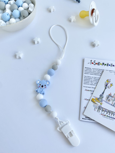 Держатель для пустышки КОАЛА голубая