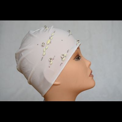 Женская шапочка из лайкры белая Vizio 5036 Италия