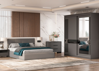 Шкаф-купе № 25 Блэк Лайт 2 м