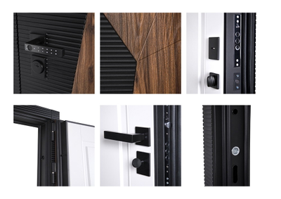 Стальная дверь   Сапсан (умная электронная дверная ручка с отпечатком пальца Smart lock T888 Черная)