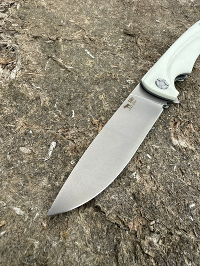 Складной нож Чиж-плюс  сталь Elmax, рукоять G10 цвет белый