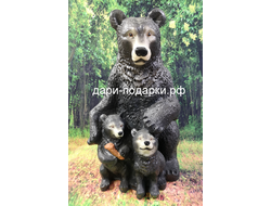 Медведица с медвежатами 46*33см  полистоун Россия 2889/016714*