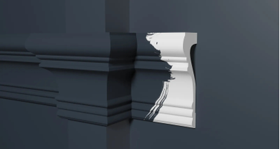 Молдинг Decor Dizain DD604, дюрополимерный, влагостойкий, под покраску, длина 2 м