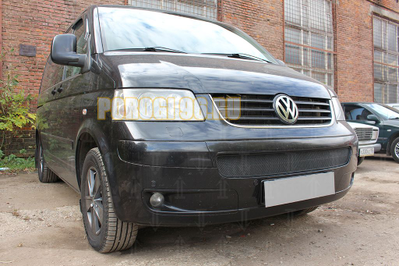 Защита радиатора Volkswagen T5 (Multivan,Caravelle) 2003-2009 black