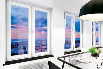 Окно (2 створки глухие, 1 поворотная)