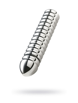 46150 Электростимулятор фаллоимитатор Mystim Groovey George, хирургическая сталь, серебряный, 20 см