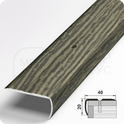 Порог угловой Лука ПУ 06.2700.R122 Дуб мореный