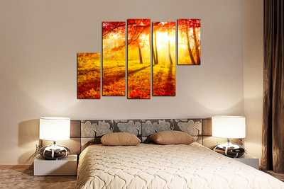 Модульная картина "Золото природы"