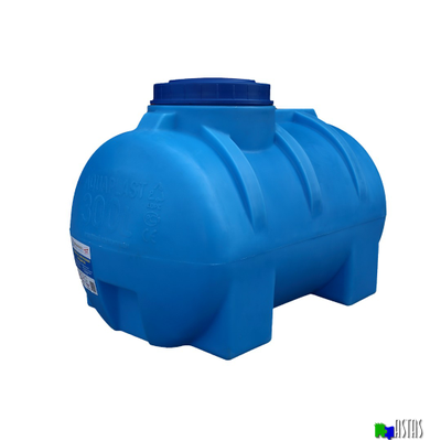 Емкость 300 литров горизонтальная  синяя