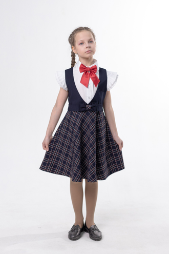 Сарафан полусолнце с бантом