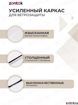 Зонт складной прозрачный автомат с белым кантом