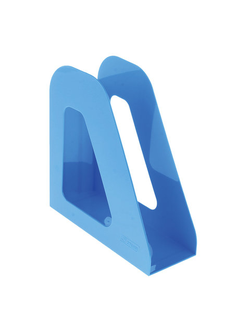 Лоток вертикальный для бумаг СТАММ "Фаворит" (235х240 мм), ширина 90 мм, голубой, ЛТ722