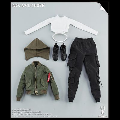 Женский комплект с курткой (оливковая) - 1/6 Fashion Jacket Set (VCL-1007B) - VERYCOOL