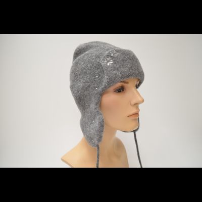 Шапка ушанка Vizio 1722 UNL серая