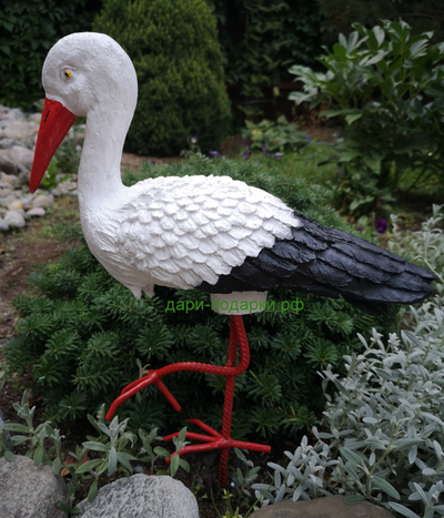 Аист 72*35см  1,1кг  полистоун Россия  1585/012665** Аист - является символом новой жизни. Согласно русским народным поверьям, аист - птица, приносящая счастье в Ваш дом. Также аист покровительствует рождению детей.