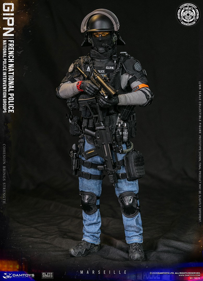 ФРАНЦУЗСКИЙ СПЕЦНАЗОВЕЦ GIPN - КОЛЛЕКЦИОННАЯ ФИГУРКА 1/6 SCALE FRENCH NATIONAL POLICE GIPN IN MARSEILLE (78076) - DAMTOYS