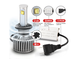 Светодиодная лампа H7 X7 Led, комплект 2шт