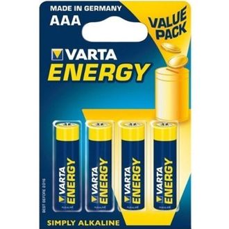 Батарейка AAA щелочная Varta LR3-4BL Energy (4103) в блистере 4шт.