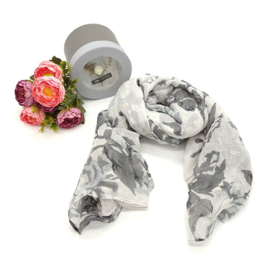 Шарф "Розы" женский Zaro в подарочной коробочке, 100% хлопок, 175х80см  (9 расцветок)