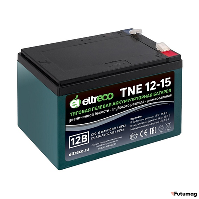 Тяговый аккумулятор Eltreco TNE12-15 (12V12A/H C3)
