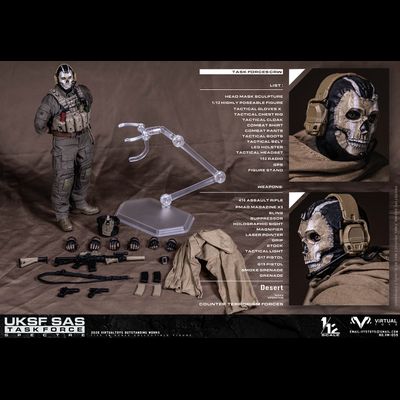 ПРЕДЗАКАЗ - Саймон "Гоуст" Райли (Призрак, Ghost, Call of Duty Modern Warfare 2019) - Коллекционная фигурка 1/12 UK SAS Task Force (VM059) - VTS TOYS ?ЦЕНА: 9700 РУБ.?