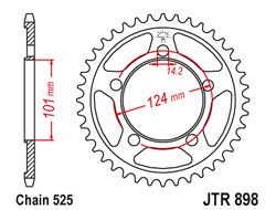 Звезда ведомая (41 зуб.) RK B5632-41 (Аналог: JTR898.41) для мотоциклов KTM