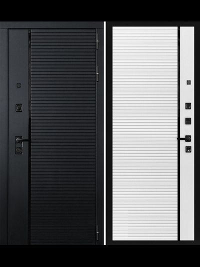 Входная Дверь Piano QUEST-STEEL с панелью Piano Белый ясень