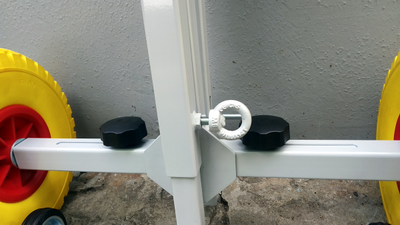 ТЕЛЕЖКА ДЛЯ ЛОДОЧНОГО МОТОРА "МИЧМАН - 2.1" (полиуретановые колеса)