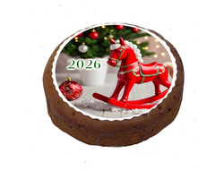 Пряник  заварной имбирный "Лошадка"  с начинкой вареная сгущенка с грецким орехом  480 гр.