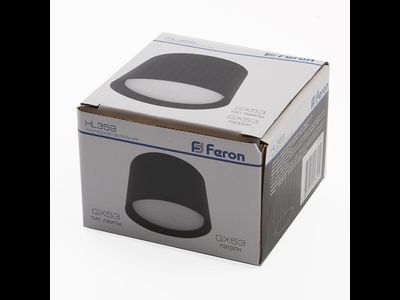 Светильник накладной FERON спот под лампу GX53 HL359 черный 85x85x55 41991