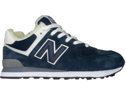 New Balance 574 Blue White Grey с мехом