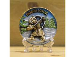 МАГНИТ ЛИТОЙ ХАНТ НА ЛЫЖАХ ЦВЕТНОЙ, ОПТ