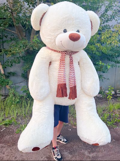 Гигантский плюшевый медведь 280 см бежевый Михель