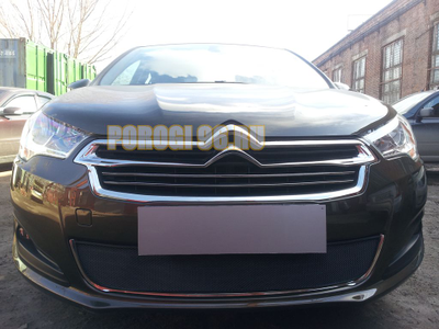 Защита радиатора Citroen C4 sedan 2013-2016 black