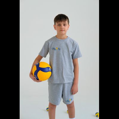 ТРЕНИРОВОЧНЫЙ КОСТЮМ VOLLEYLIFE СЕРЫЙ МЕЛАНЖ детский (130-150 см)