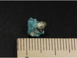 Бирюза с пиритом, США, Аризона (8*8*6 мм, 0,3 г) №36336