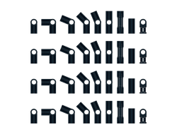 !АНАЛОГ! Special Elements for Structures Set /  Angle connectors Black, BLACK (SPEC5)