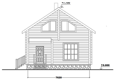 Дом из бревна ДБ-04, площадь 120 м2