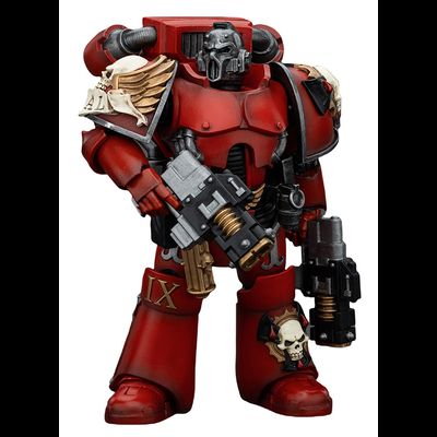 Эрелим Слез Ангела Кровавых Ангелов (Warhammer Horus Heresy) - КОЛЛЕКЦИОННАЯ ФИГУРКА 1/18 Blood Angels Angel's Tears Squad Erelim with Volkite Serpentas (JT00348) - JOYTOY