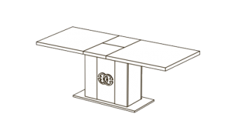 Стол прямоугольный раздвижной (одна/две вставки)