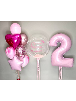 НАБОР ВОЗДУШНЫХ ШАРОВ "РОЗОВЫЙ ШИК"