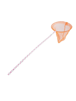 Сачок детский, бамбуковая ручка в горох 60 см, d=20 см, цвета МИКС, 2 штуки