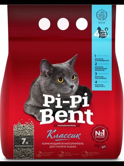 Наполнитель для кошек Pi-Pi-Bent Классик комкующийся 7 л