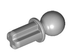 Technic, Axle  1L with Tow Ball, Light Bluish Gray (2736 / 4211375 / 6443149)